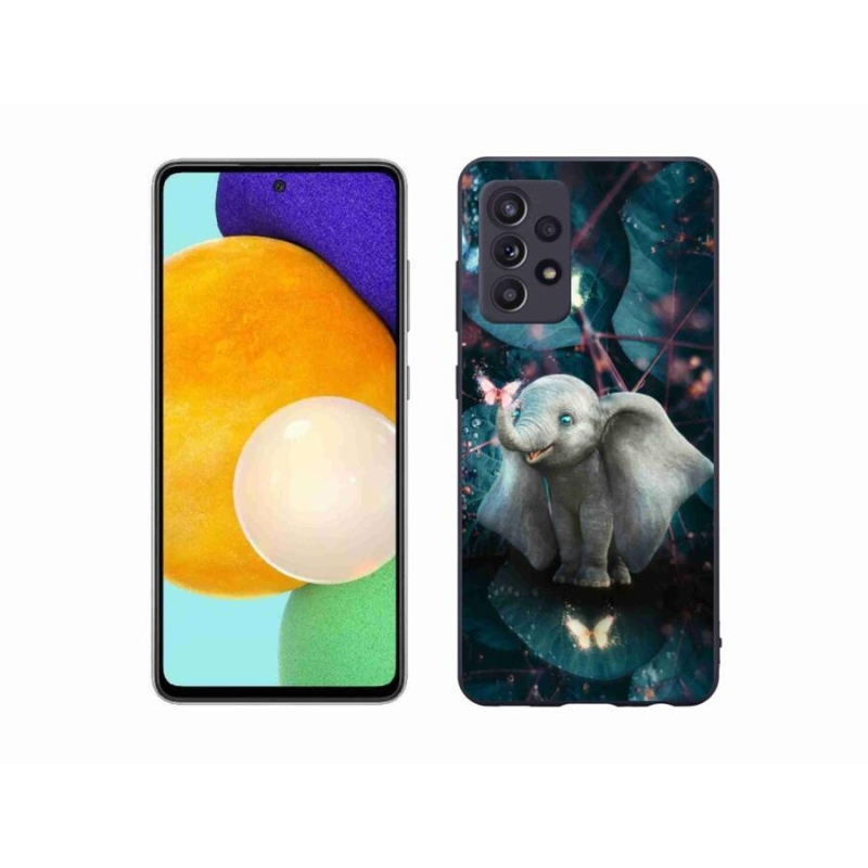 Zselés borítás mmCase Samsung Galaxy A52/A52 5G - aranyos elefánt