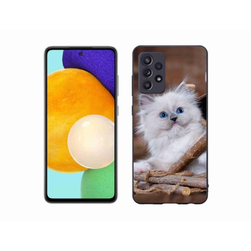 Gél védőhuzat mmCase Samsung Galaxy A52s 5G - fehér cica