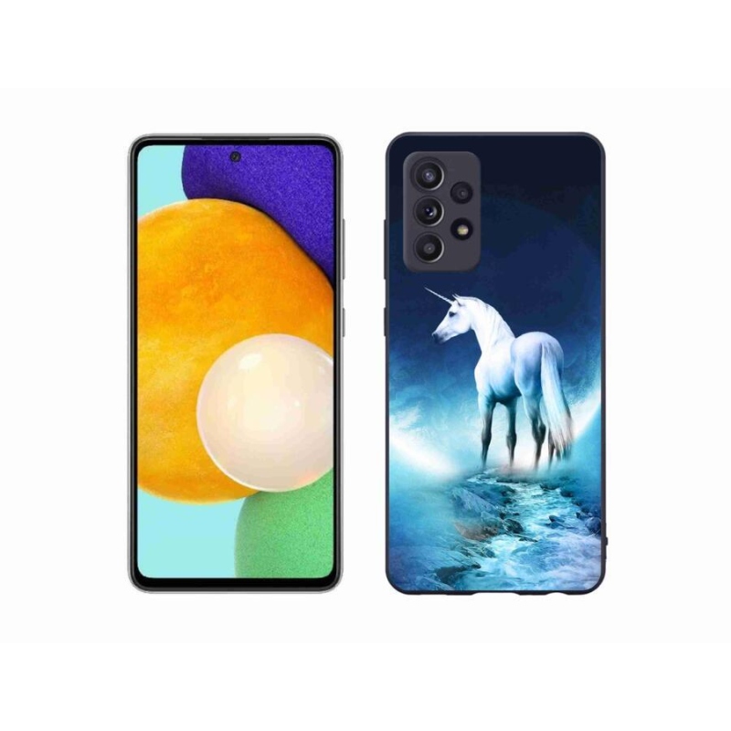 Gél védőhuzat mmCase Samsung Galaxy A52s 5G - fehér egyszarvúhoz