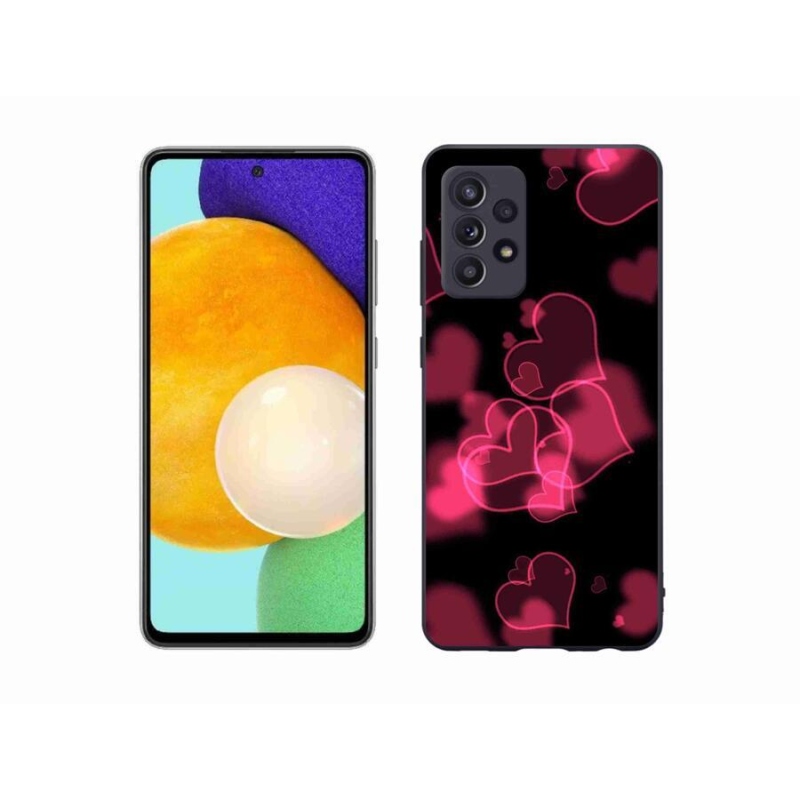 Gél védőhuzat mmCase Samsung Galaxy A52s 5G - piros szívek