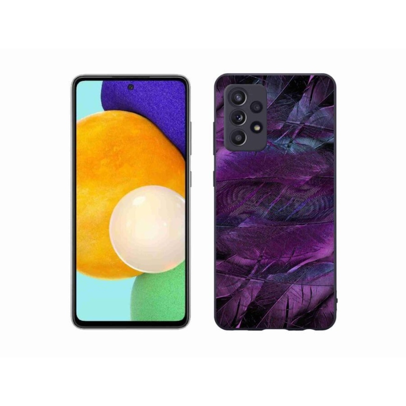Gél védőhuzat mmCase Samsung Galaxy A52s 5G - lila tollakhoz