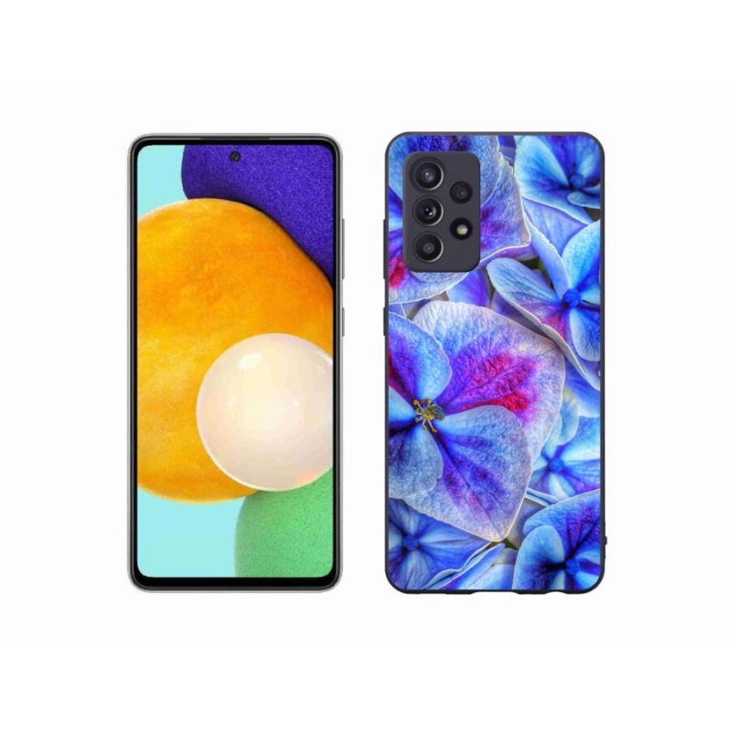 Gél védőhuzat mmCase Samsung Galaxy A52s 5G - kék virágok 1