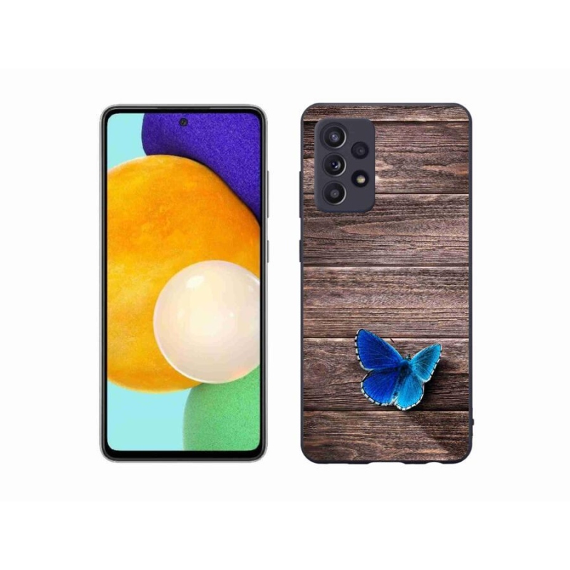 Gél védőhuzat mmCase Samsung Galaxy A52s 5G - kék pillangó 1