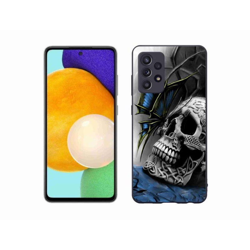 Gél borítás mmCase Samsung Galaxy A52s 5G - pillangó és koponya