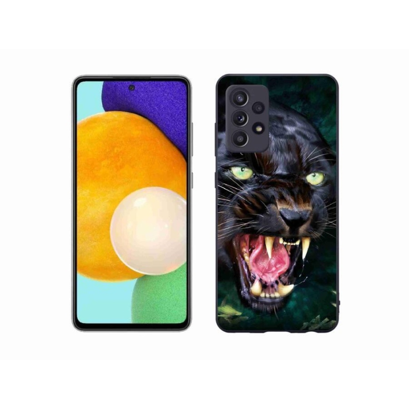 Zselés borítás mmCase Samsung Galaxy A52s 5G - dühös fekete párduchoz