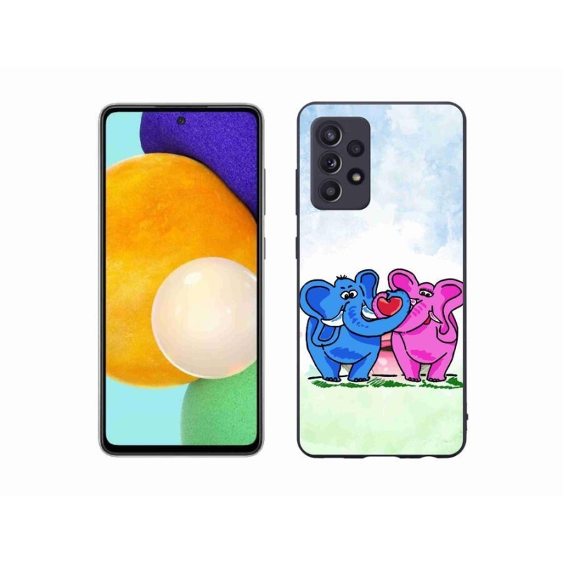 Gél borítás mmCase Samsung Galaxy A52s 5G - szerelmes elefántokba
