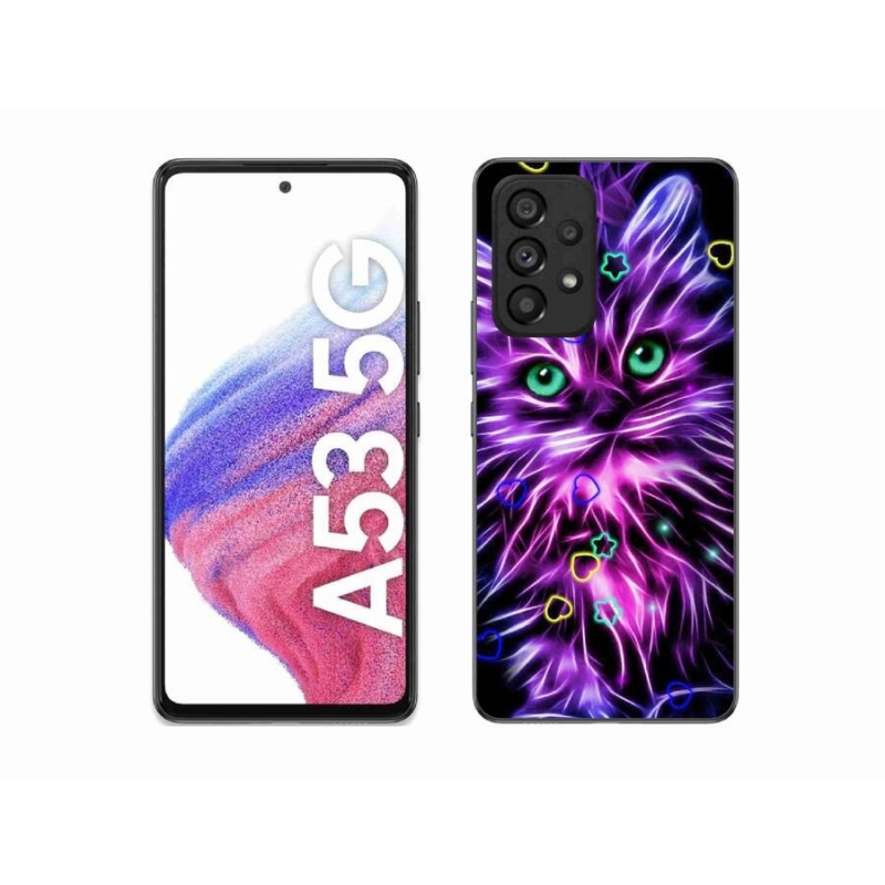 Gél borítás mmCase Samsung Galaxy A53 5G - absztrakt macska