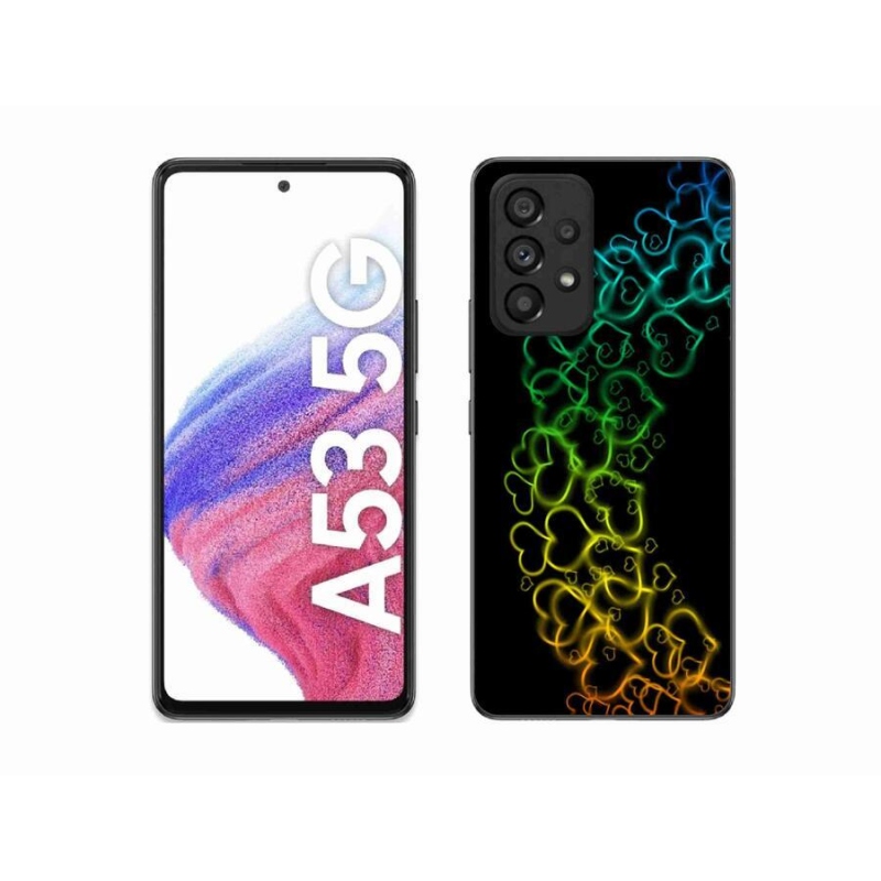 Zselés borítás mmCase Samsung Galaxy A53 5G - színes szívek