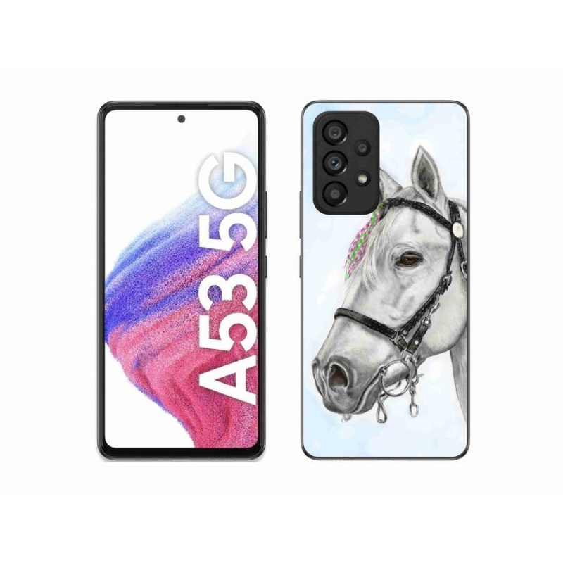 Zselés borítás mmCase Samsung Galaxy A53 5G - fehér ló 1