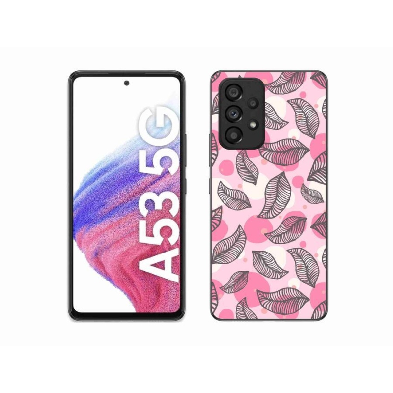 Gél borítás mmCase Samsung Galaxy A53 5G - rajzfilmes hulló levelek