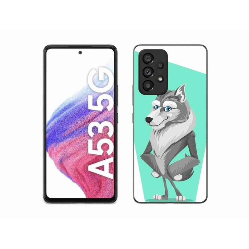 Zselés borítás mmCase Samsung Galaxy A53 5G - rajzfilm farkashoz