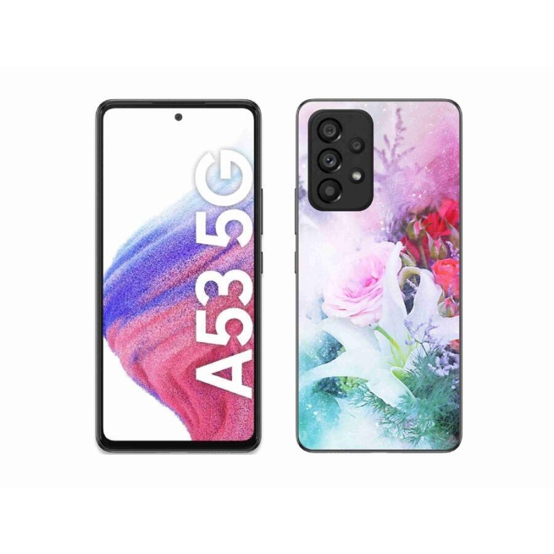 Gél borító mmCase Samsung Galaxy A53 5G - virágok 4