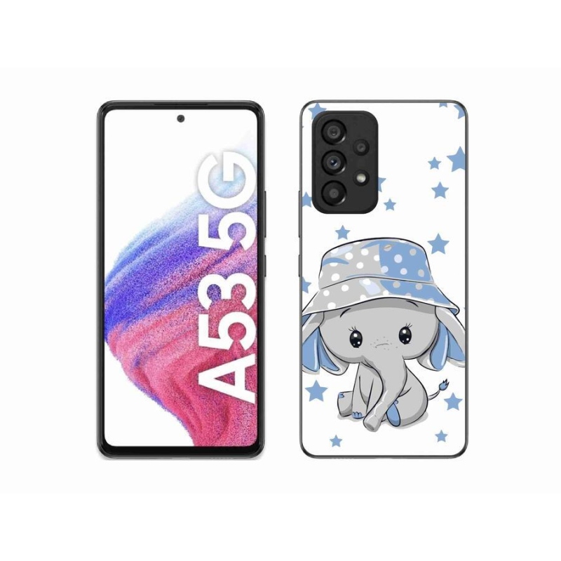 Gél védőhuzat mmCase Samsung Galaxy A53 5G - kék elefánthoz