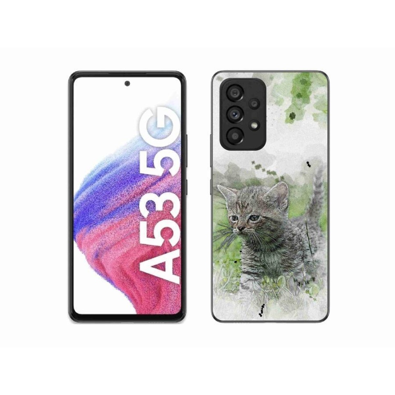 Gél borítás mmCase Samsung Galaxy A53 5G - aranyos cica 1