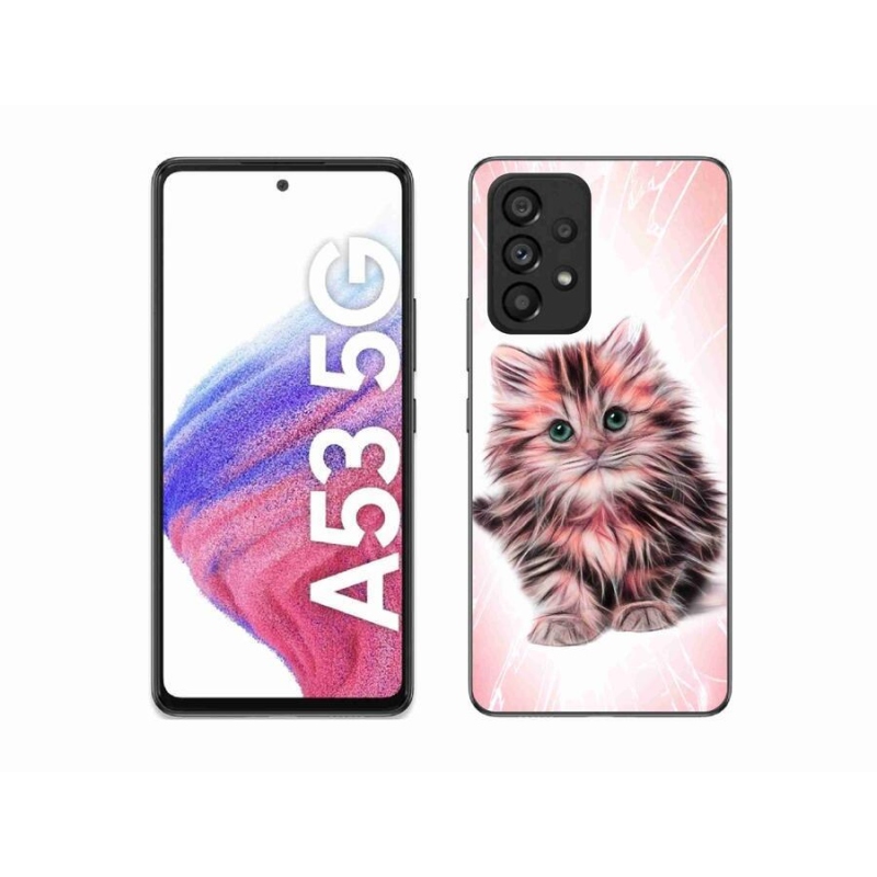 Gél borítás mmCase Samsung Galaxy A53 5G - aranyos cica - Samsung Galaxy A53 5G számára