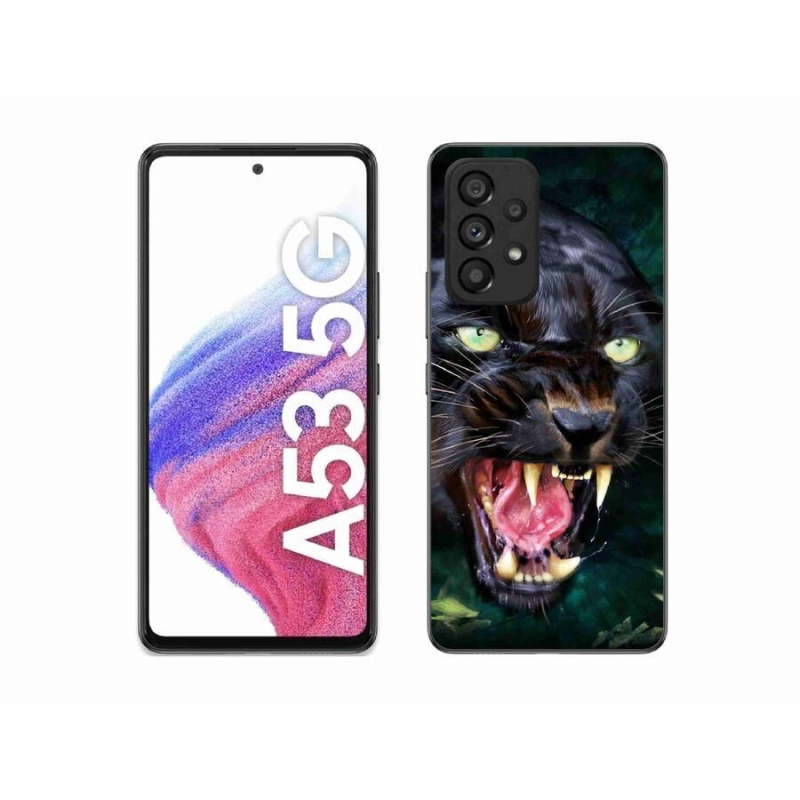 Zselés borítás mmCase Samsung Galaxy A53 5G - dühös fekete párduchoz