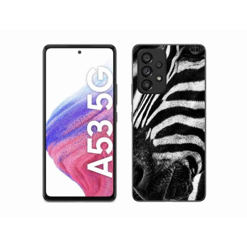 Zselés borítás mmCase Samsung Galaxy A53 5G készülékhez - zebra