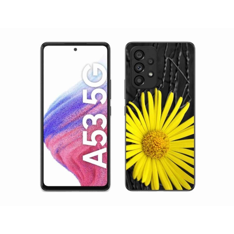 Gél védőhuzat mmCase Samsung Galaxy A53 5G - sárga virág