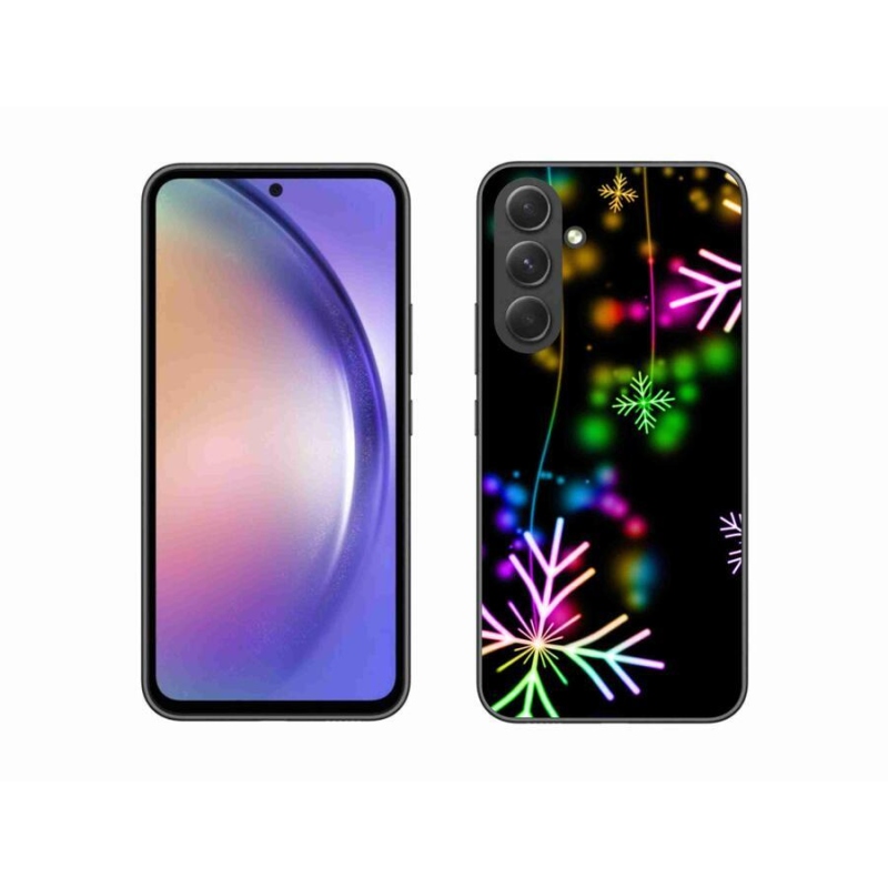 Gél borító mmCase a mobiltelefon Samsung Galaxy A54 5G - színes pelyhekkel