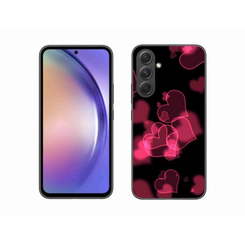Gél védőhuzat mmCase Samsung Galaxy A54 5G - piros szívek