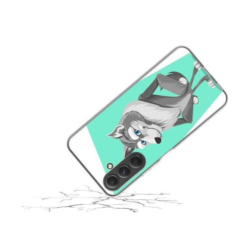 Zselés borítás mmCase Samsung Galaxy A54 5G - rajzfilm farkashoz