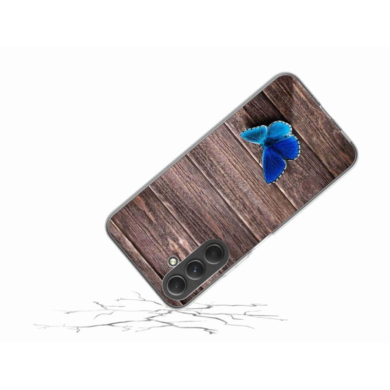 Zselés borítás mmCase Samsung Galaxy A54 5G - kék pillangó 1