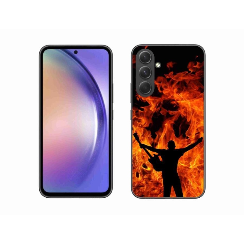 Gél borító mmCase Samsung Galaxy A54 5G - zenész és tűz