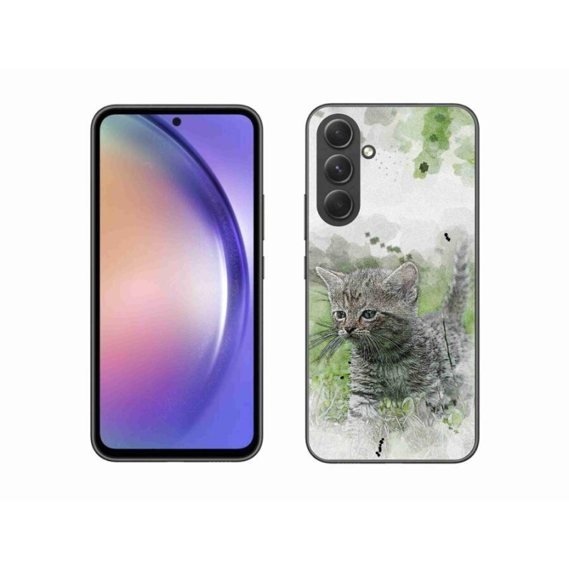 Gél borító mmCase Samsung Galaxy A54 5G - aranyos cica 1