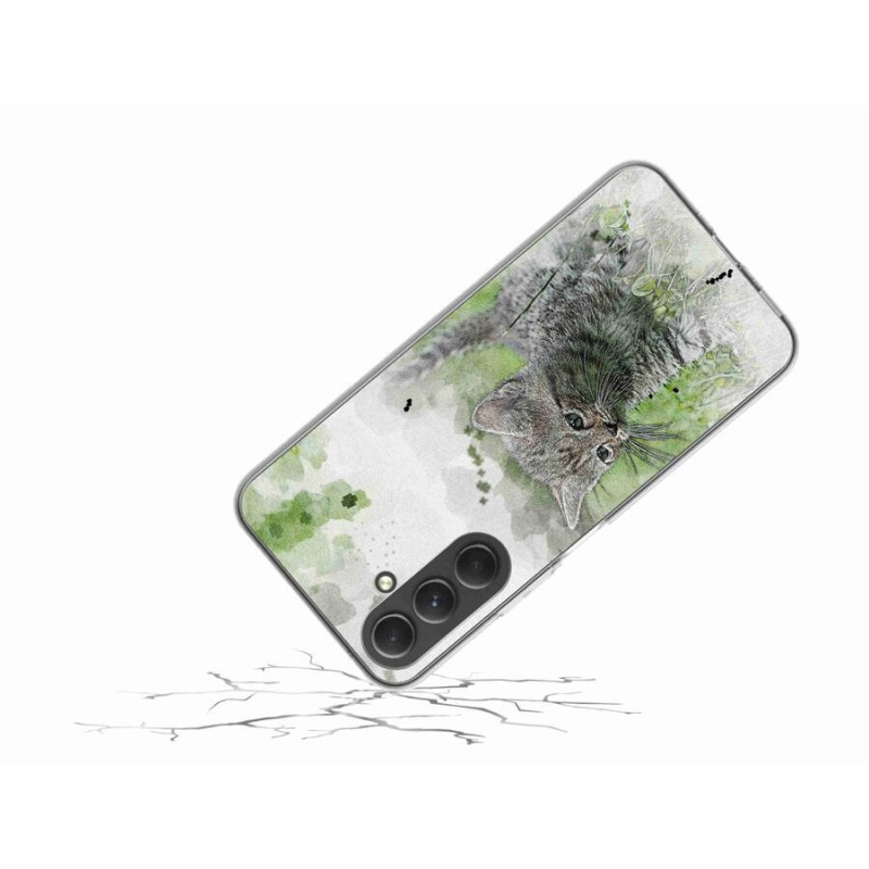 Gél borító mmCase Samsung Galaxy A54 5G - aranyos cica 1