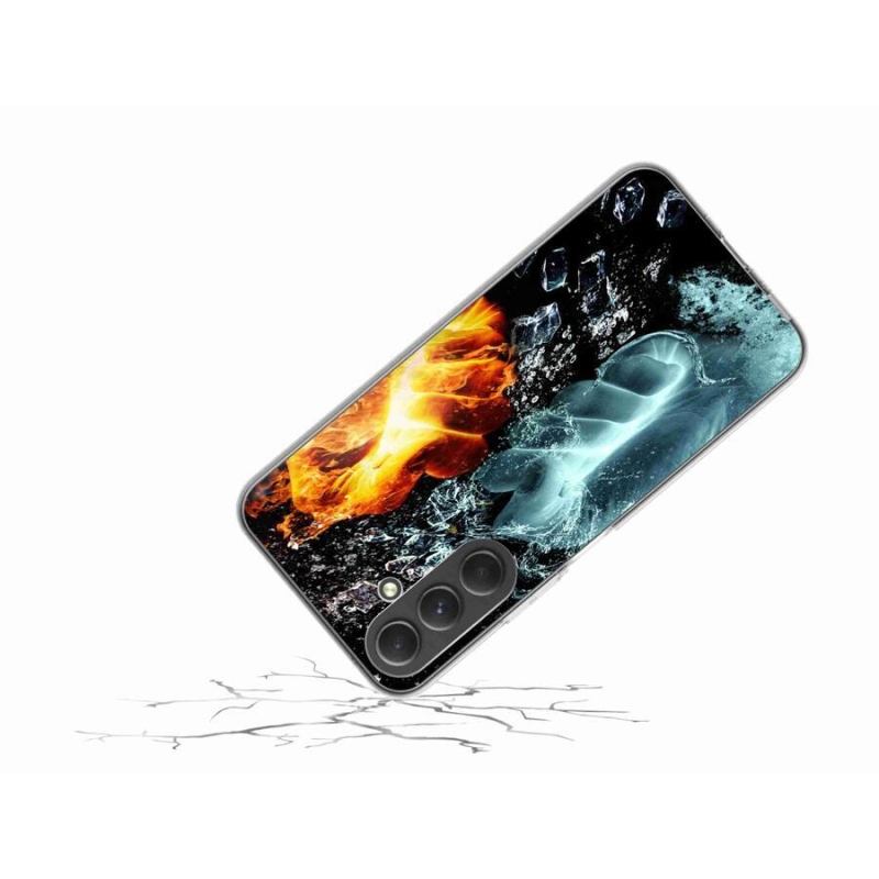 Zselés borítás mmCase Samsung Galaxy A54 5G - víz és tűz