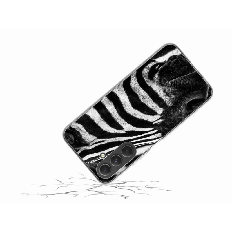 Zselés borítás mmCase Samsung Galaxy A54 5G készülékhez - zebra