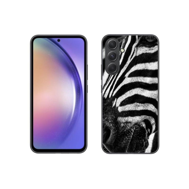 Zselés borítás mmCase Samsung Galaxy A54 5G készülékhez - zebra