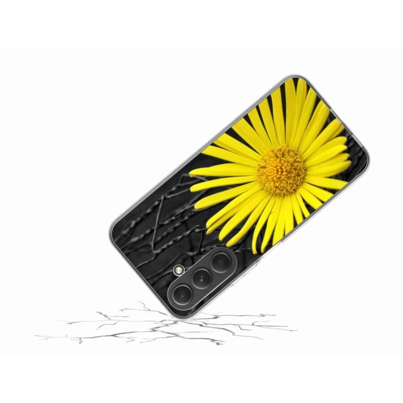 Gél védőhuzat mmCase Samsung Galaxy A54 5G - sárga virág
