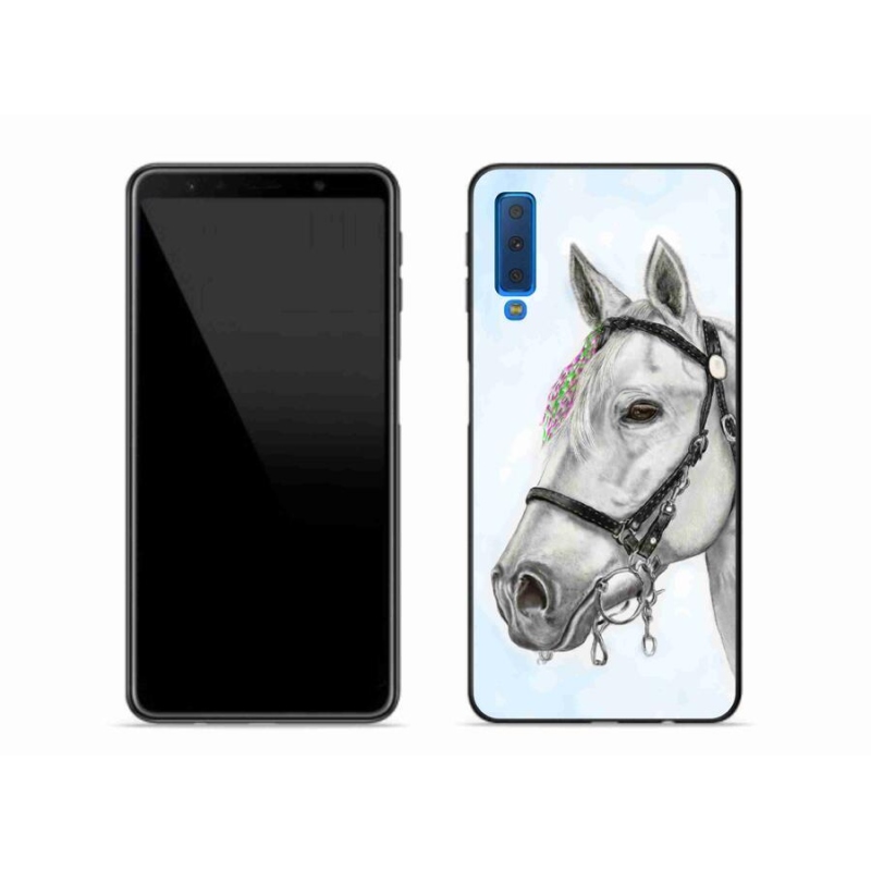 Zselés borítás mmCase Samsung Galaxy A7 (2018) - fehér ló 1