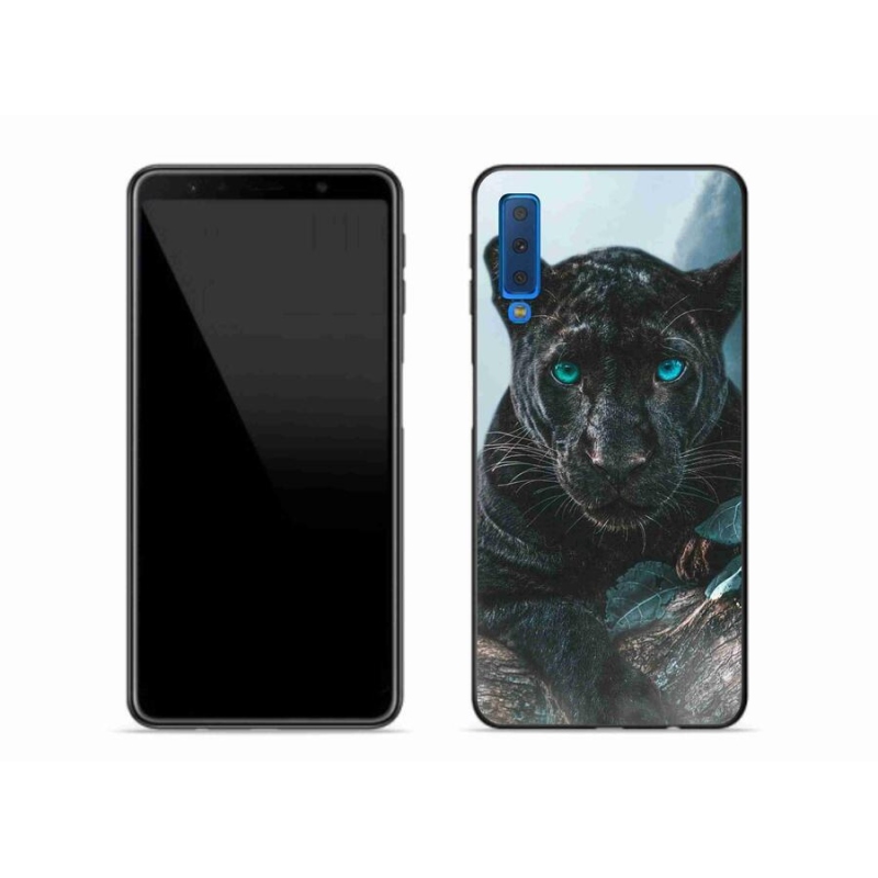 Zselés borítás mmCase Samsung Galaxy A7 (2018) - fekete párduc