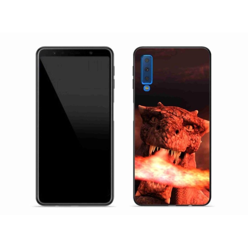 Gél védőhuzat mmCase Samsung Galaxy A7 (2018) - sárkány