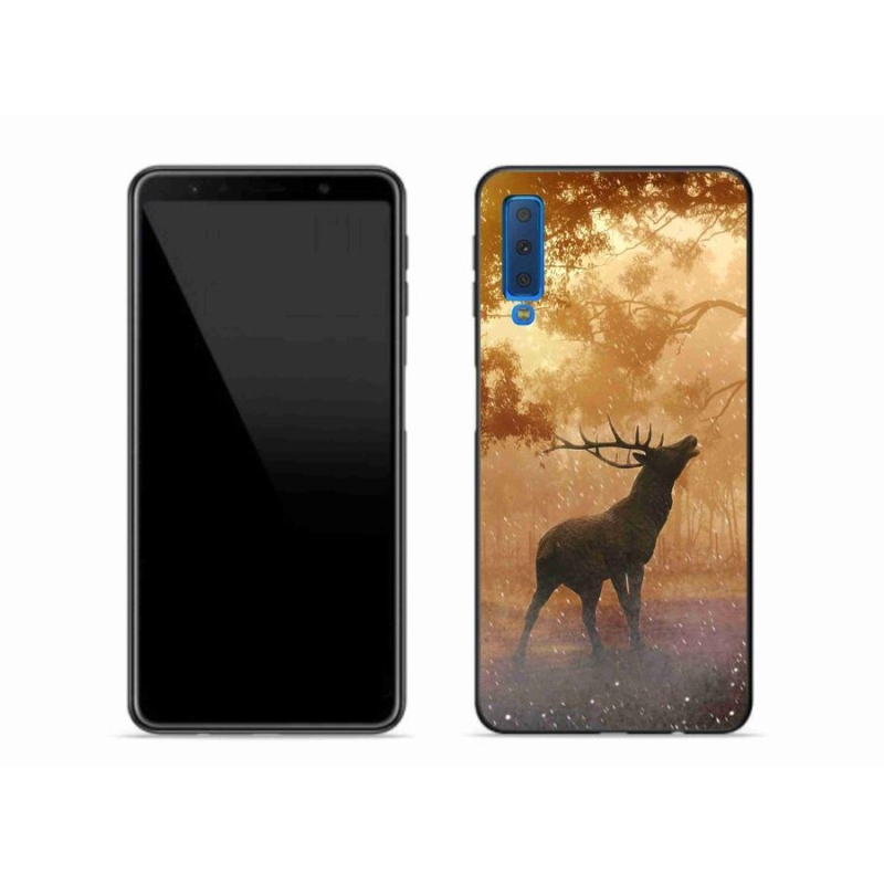 Zselés borítás mmCase Samsung Galaxy A7 (2018) - szarvasok a vadászaton