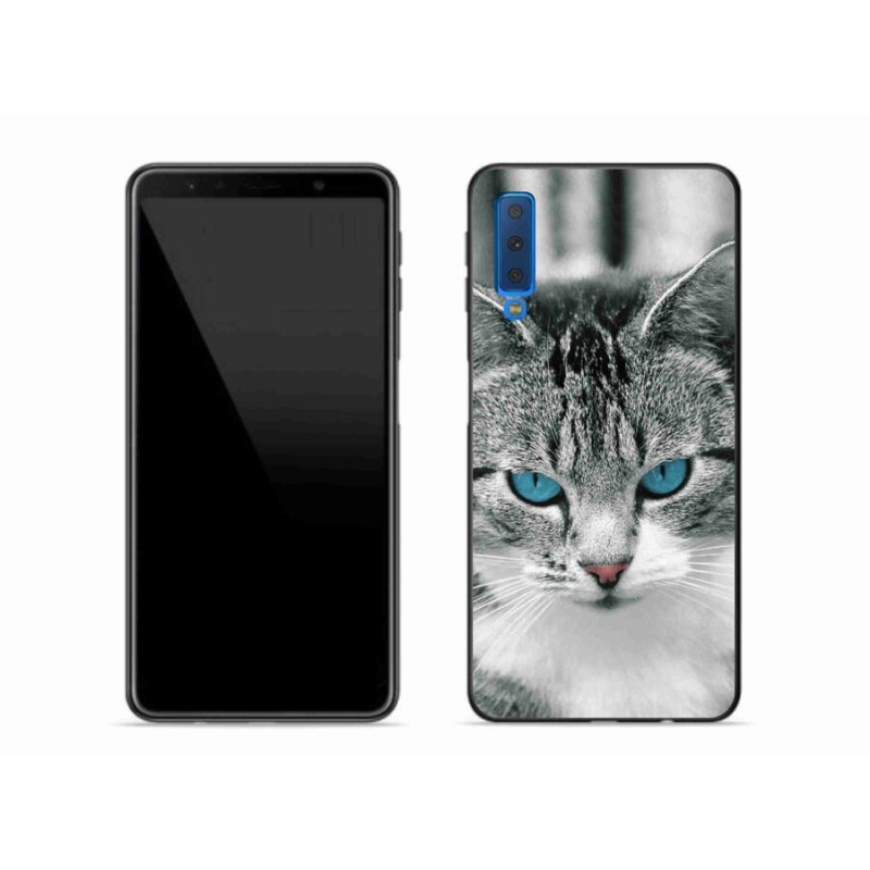 Zselés borítás mmCase Samsung Galaxy A7 (2018) - macskaszem 1
