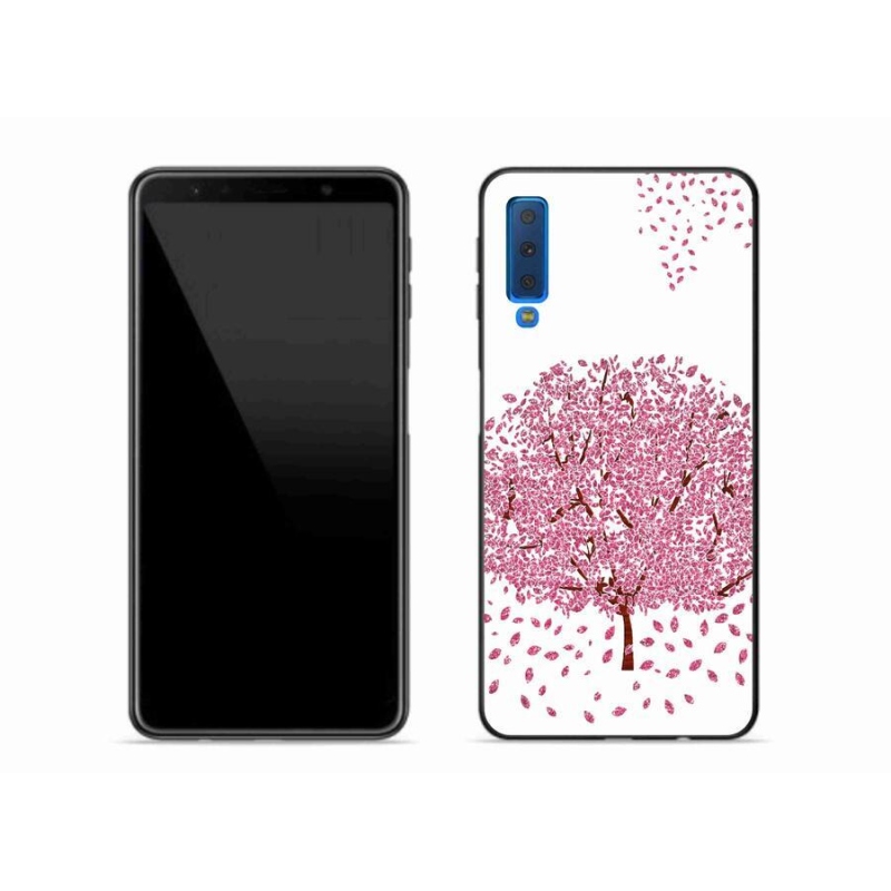 Zselés borítás mmCase Samsung Galaxy A7 (2018) - rajzfilmfa levelekkel