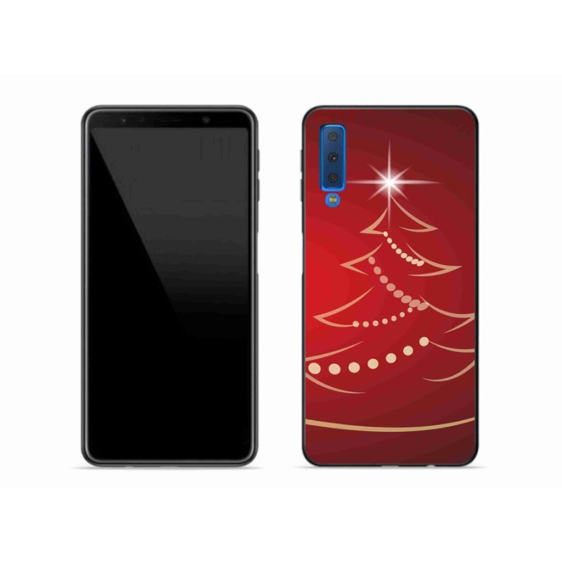 Gél borítás mmCase Samsung Galaxy A7 (2018) - karácsonyfa karikatúra