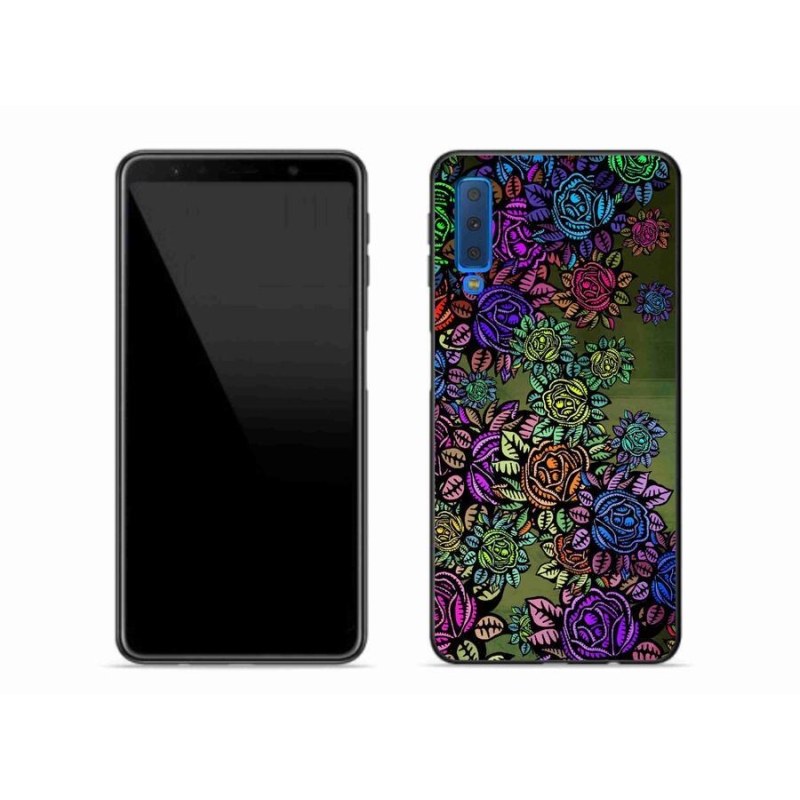 Gél borítás mmCase Samsung Galaxy A7 (2018) - virágok 6