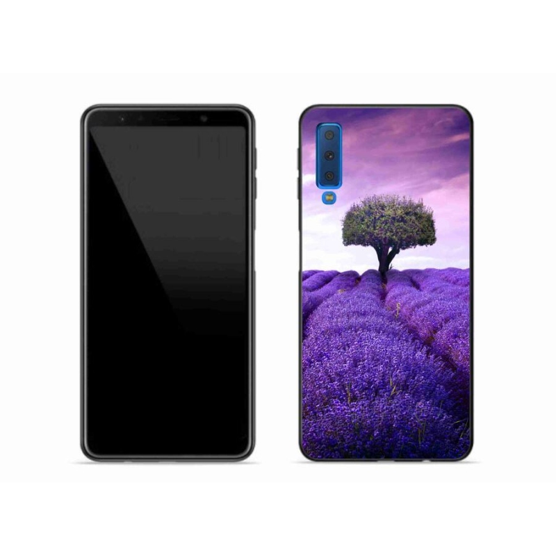 Zselés borítás mmCase Samsung Galaxy A7 (2018) - levendula rét