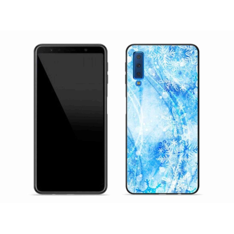 Zselés borítás mmCase Samsung Galaxy A7 (2018) - hópelyhek