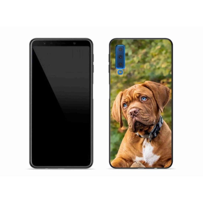Zselés borítás mmCase Samsung Galaxy A7 (2018) - kölyökkutyakék