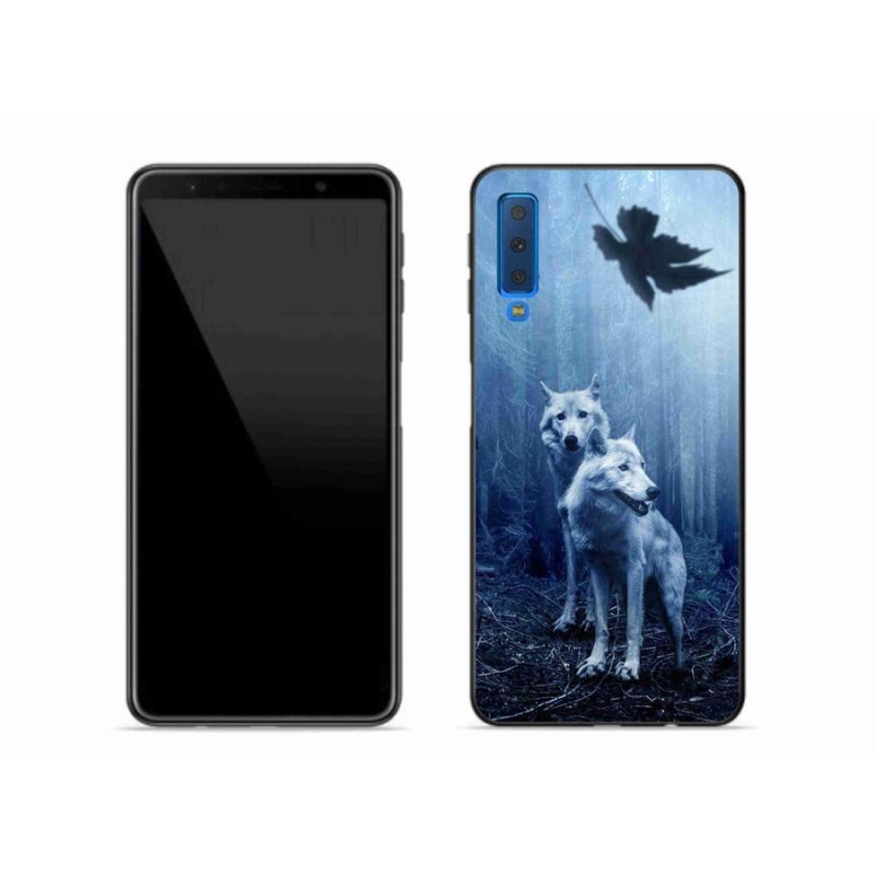 Zselés borítás mmCase Samsung Galaxy A7 (2018) - farkasok az erdőben