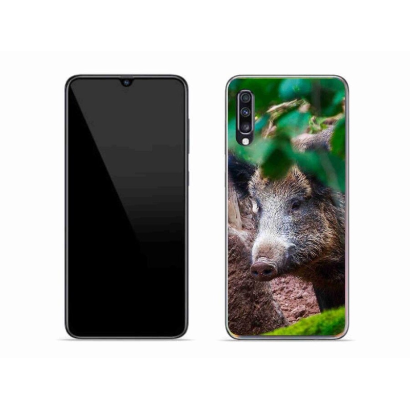 Gél borítás mmCase Samsung Galaxy A70 készülékhez - vaddisznó