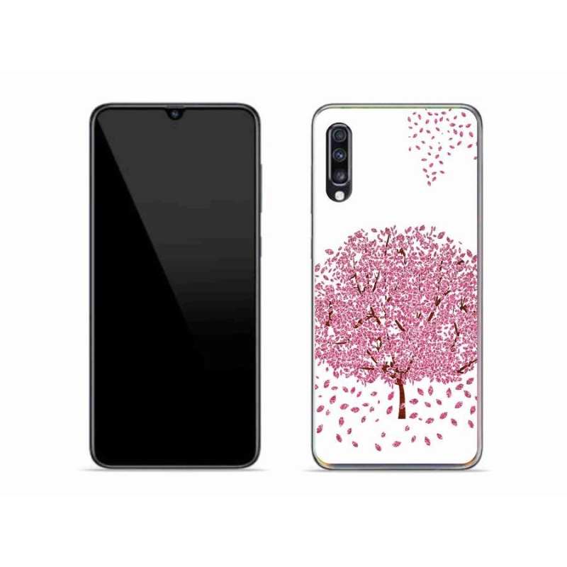 Gél borítás mmCase Samsung Galaxy A70 készülékhez - rajzfilmfa levelekkel