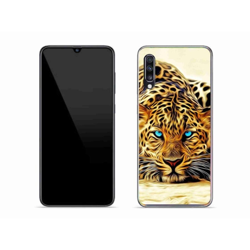 Gél védőhuzat mmCase mobiltelefonhoz Samsung Galaxy A70 - rajzfilm tigris