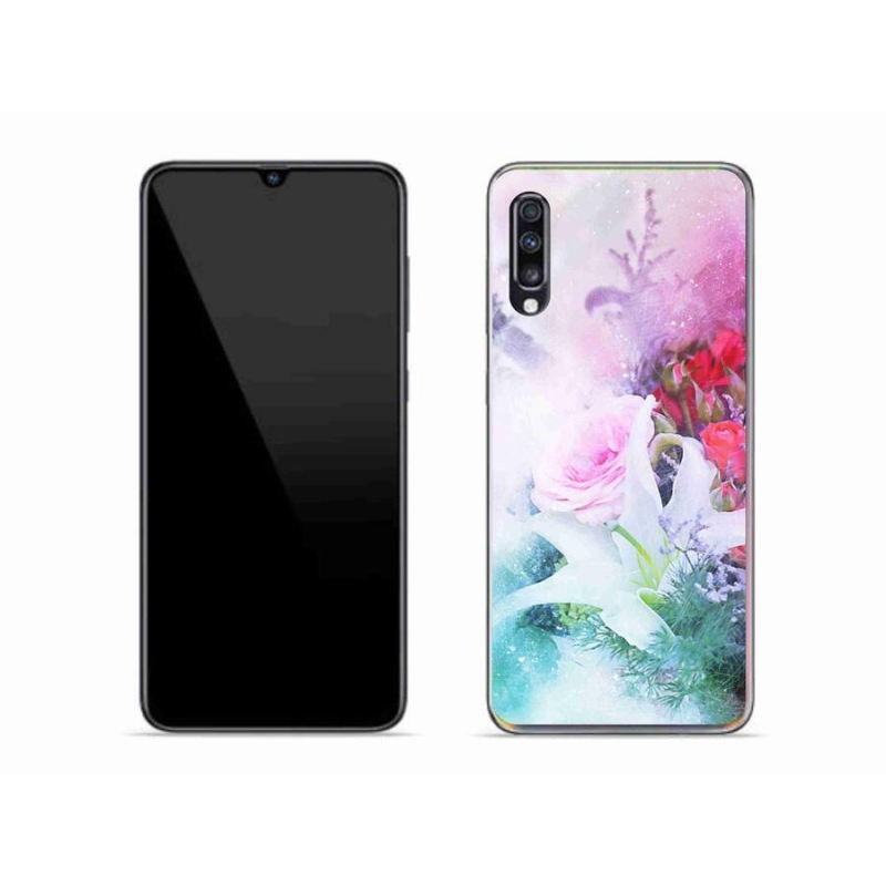 Gél borítás mmCase Samsung Galaxy A70 - virágok 4