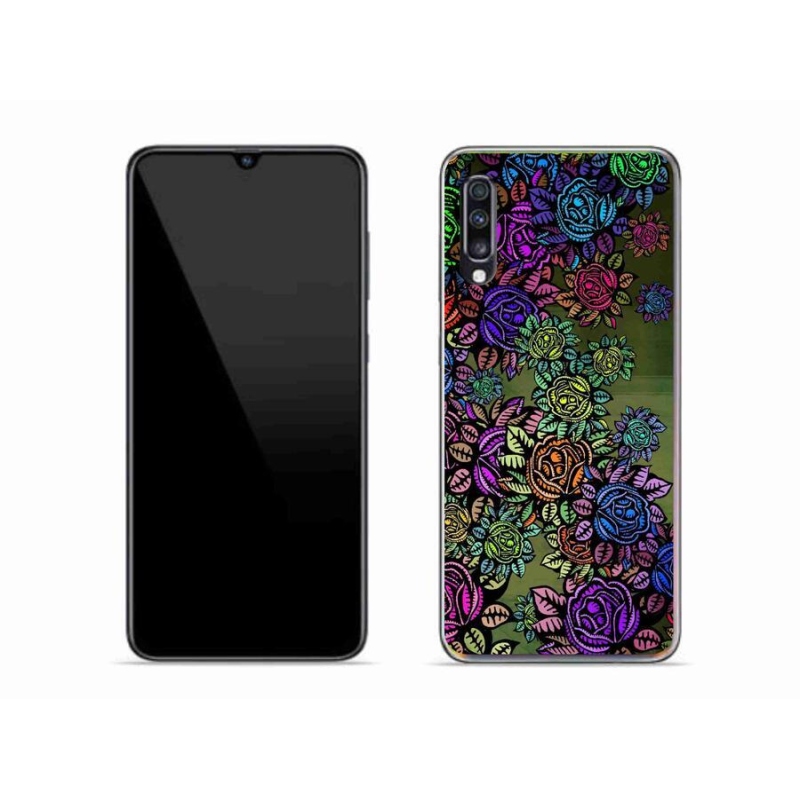 Gél borítás mmCase Samsung Galaxy A70 - virágok 6